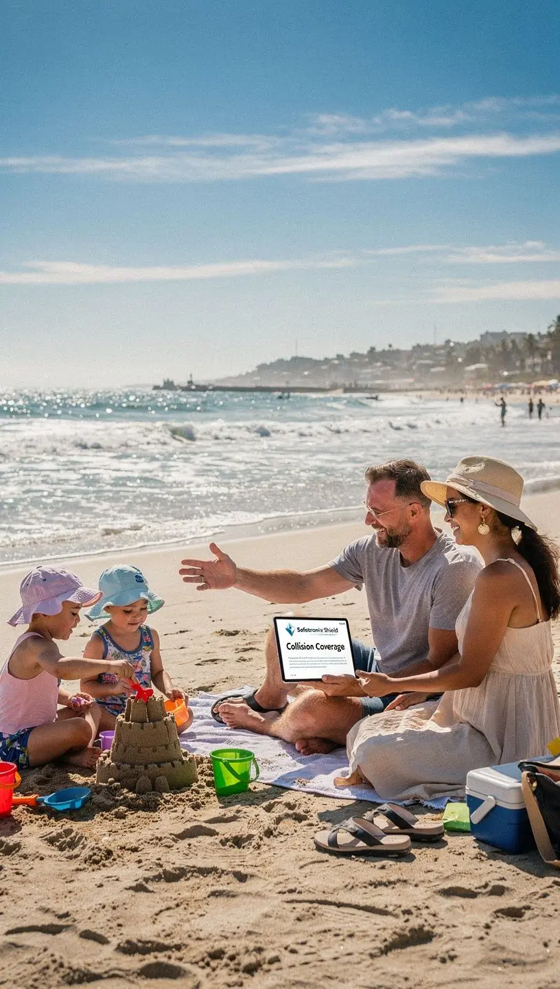 Kobieta przeglądająca dokumenty ubezpieczeniowe w biurze, analizująca opcje ochrony.